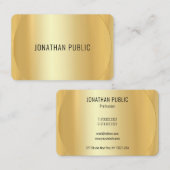 カスタムモダン金ゴールドテンプレートラグジュアリー 名刺 (正面/裏面)