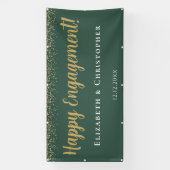 カスタムモダン金ゴールド婚約 横断幕 (縦)