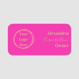 カスタムモダン金ゴールド社員 名札