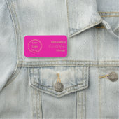 カスタムモダン金ゴールド社員 名札 (インサイチュ)