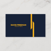 カスタムモダン黄と青のロゴ建築 名刺 (裏面)