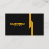 カスタムモダン黄と黒のロゴ建築 名刺 (裏面)