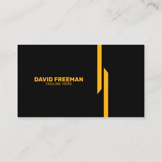 カスタムモダン黄と黒のロゴ建築 名刺 (裏面)