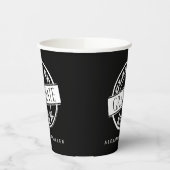 カスタムモダン黒卒業 紙コップ (左)