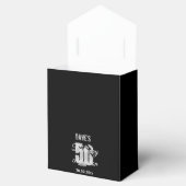 カスタムモダン黒番50歳の誕生日パーティー フェイバーボックス (オープン)