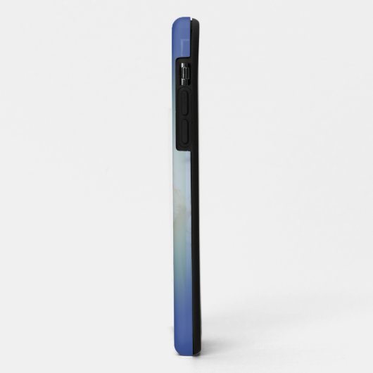 カスタムモダン1フォトブルーティール（緑がかった色）グラデーション電話 Case-Mate iPhoneケース (裏面/左)