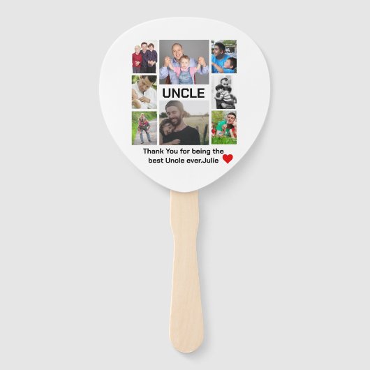 カスタムモダン8フォトコラージュ ハンドファン (正面)