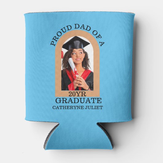 カスタムモダンArch写真誇りを持ったパパ卒業 缶クーラー (正面)