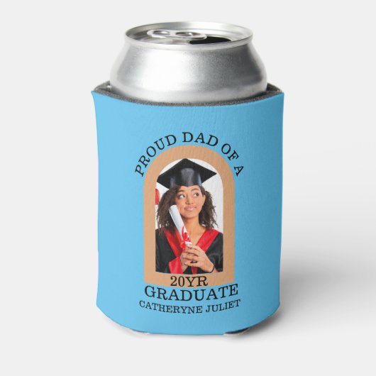 カスタムモダンArch写真誇りを持ったパパ卒業 缶クーラー (缶裏面)