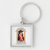 カスタムモダンArch写真誇りを持ったパパ卒業T-Sh キーホルダー (正面)