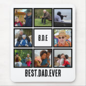 カスタムモダンBDE最高のパパEver 8 Photo Collage マウスパッド (正面)