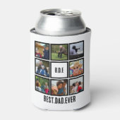 カスタムモダンBDE最高のパパEver 8 Photo Collage 缶クーラー (缶正面)