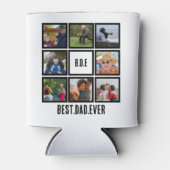 カスタムモダンBDE最高のパパEver 8 Photo Collage 缶クーラー (正面)