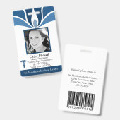 カスタムモダンBlue Hospital Employee Medical ID バッジ (正面＆裏面)