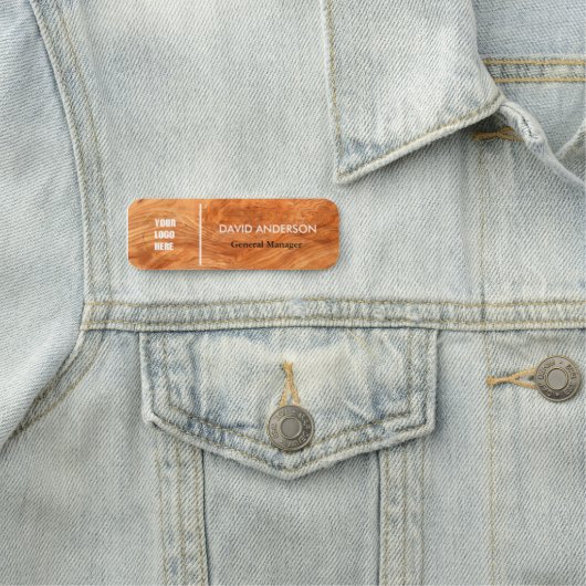 カスタムモダンBusiness Logo Basic Employee Staff 名札 (インサイチュ)