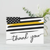 カスタムモダンDispatcherのシン金ゴールド線フラグ サンキューカード (スタンド正面)