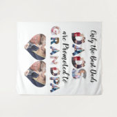 カスタムモダンGrandpa 9 Photo Collageキッチン タペストリー (正面(横))