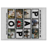 カスタムモダンGrandpa Papo 8 Photo Collage カッティングボード (正面)