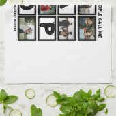 カスタムモダンGrandpa Papo 8 Photo Collage キッチンタオル (折り畳み)