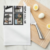 カスタムモダンGrandpa Papo 8 Photo Collage キッチンタオル (四つ折り)