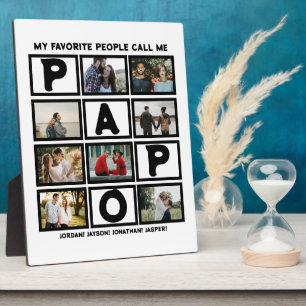 カスタムモダンGrandpa Papo 8 Photo Collage フォトプラーク