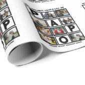 カスタムモダンGrandpa Papo 8 Photo Collage ラッピングペーパー (ロールコーナー)