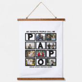 カスタムモダンGrandpa Papo 8 Photo Collage 吊り下げ型タペストリー (正面)