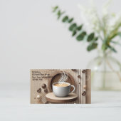 カスタムモダンGraphic Coffee Shop & Punch 名刺 (スタンド正面)