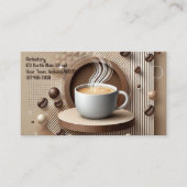 カスタムモダンGraphic Coffee Shop & Punch 名刺 (正面)