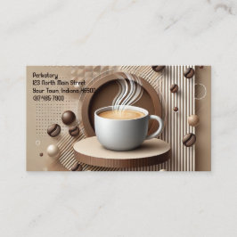 カスタムモダンGraphic Coffee Shop & Punch 名刺