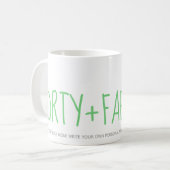 カスタムモダンGreen 40素晴らしい誕生日ギフト コーヒーマグカップ (正面左)