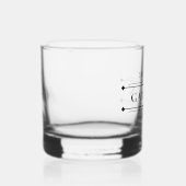 カスタムモダンGroomsman Name Black結婚's Date ウイスキーグラス (右)