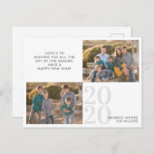 カスタムモダンHappy New Year Message 2020写真 シーズンポストカード (正面/裏面)