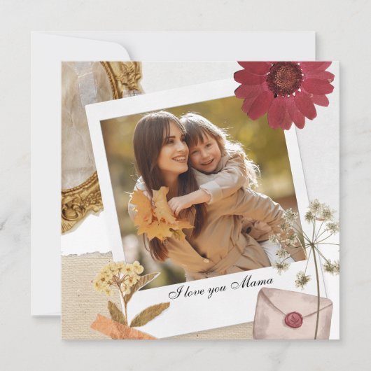 カスタムモダンI Love You Mom Photo (正面)