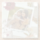 カスタムモダンI Love You Mom Photo ガラスコースター (裏面)