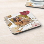 カスタムモダンI Love You Mom Photo コースター (左側)