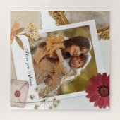 カスタムモダンI Love You Mom Photo ジグソーパズル (横)