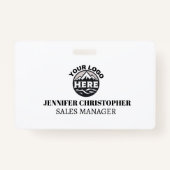 カスタムモダンIDミニマル従業員ビジネスロゴ バッジ (正面)