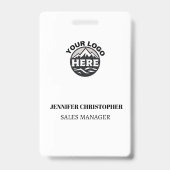 カスタムモダンIDミニマル従業員ビジネスロゴ バッジ (裏面)