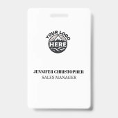 カスタムモダンIDミニマル従業員ビジネスロゴ バッジ (正面)