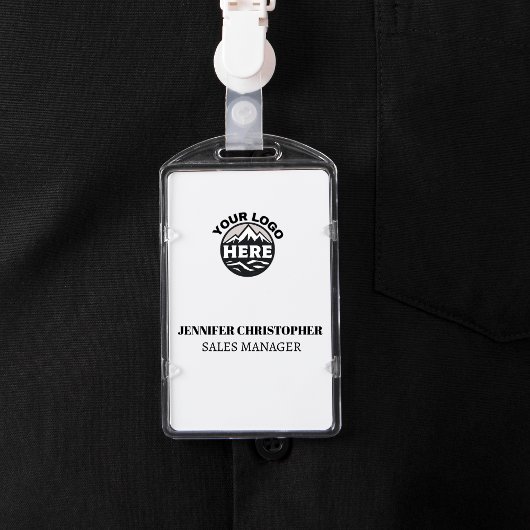 カスタムモダンIDミニマル従業員ビジネスロゴ バッジ