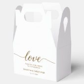 カスタムモダンLove金ゴールドス結婚トの感謝していユー フェイバーボックス (オープン)