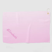 カスタムモダンMinimalist Gradient Pink グラデーション ゴルフタオル (横)