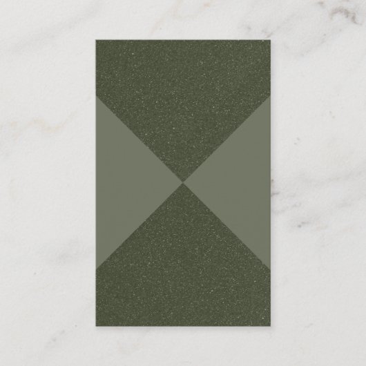 カスタムモダンMoss Green Crossed Texture Card 名刺 (正面)