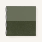 カスタムモダンMoss Green Sketchbook - Dual Tone ノートブック (正面)