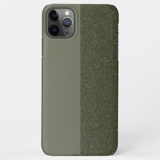カスタムモダンMoss Green Texture Split iPhone Case iPhoneケース (裏面)