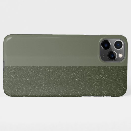 カスタムモダンMoss Green Texture Split iPhone Case iPhoneケース (裏面横)