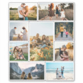 カスタムモダンPhoto Collageファミパーソナライズされたリ シール (正面)