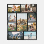 カスタムモダンPhoto Collageファミパーソナライズされたリ フリースブランケット (正面)