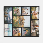 カスタムモダンPhoto Collageファミパーソナライズされたリ フリースブランケット (正面(横))